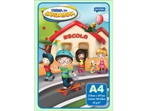 Papel Sulfite A4 Verde 75g 100 Fls - Jandaia