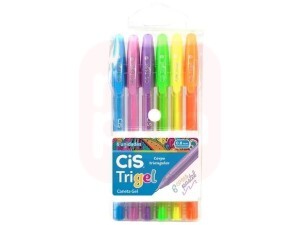 Caneta Trigel Estojo C/6 Cores Pastel