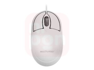 Mouse Com Fio Classic Conexão USB 1200dpi Cabo de 120cm 3 Botões Branco - MO302