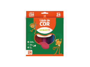 Lápis de Cor 24 Cores - Leo e Leo